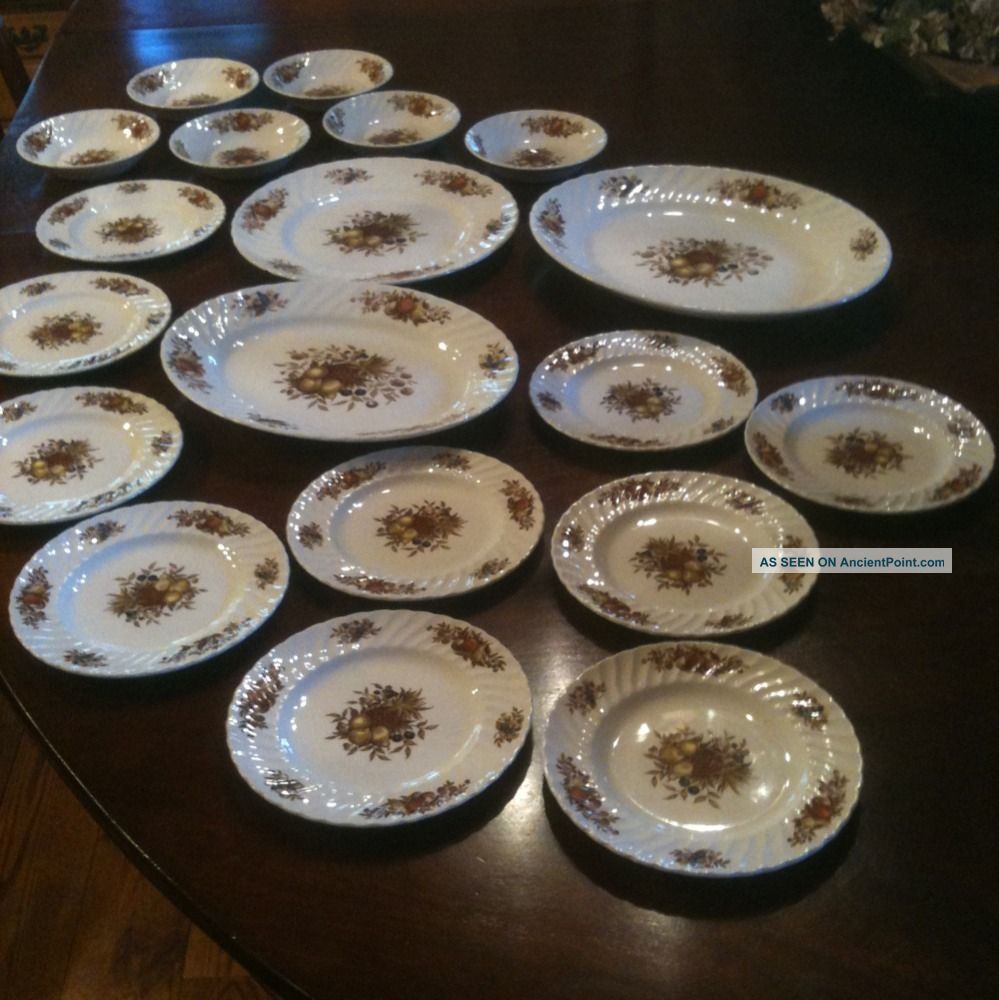 19 Pieces Desire On Royal Wessex Ironstone By Swinnertons England Plates & Chargers photo