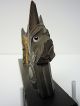 Antique Wood Carved Photo Holder - Oberammergau Germany - Scottie Dogs W/glass Eyes Other photo 7