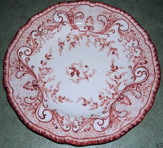 C1820 Hand Painted English Plate,  Iron Red Vines Spode? photo