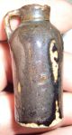 Rare New England Antique Miniature Stoneware Pottery Handled Jug Jugs photo 1