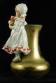 Cute Porcelain Vase: Little Girl In Nightgown & Cap,  Blowing Bubbles Figurines photo 3
