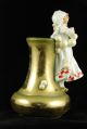 Cute Porcelain Vase: Little Girl In Nightgown & Cap,  Blowing Bubbles Figurines photo 6