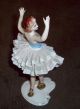 Antique German Dresden Lace Porcelain Meissen Ballet Dancer Figurine Figure Figurines photo 2