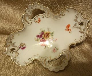 Antique Porcelain Hand Painted Pin Dish photo