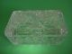 Antique Cut Crystal Box Dish W Cover Vanity Trinket Tray Quality Very Heavy Other photo 1