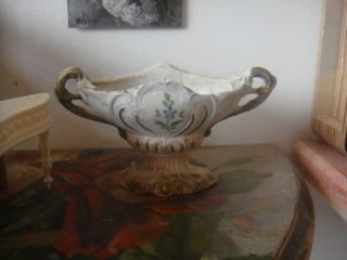 Miniature Antique Vase In Porcelain Of Paris 1900 For Doll China Dollhouse photo