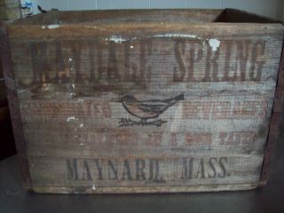 Vintage Wood Bottle Crate - Box - Maydale Spring Carbonated Beverages 1925 photo