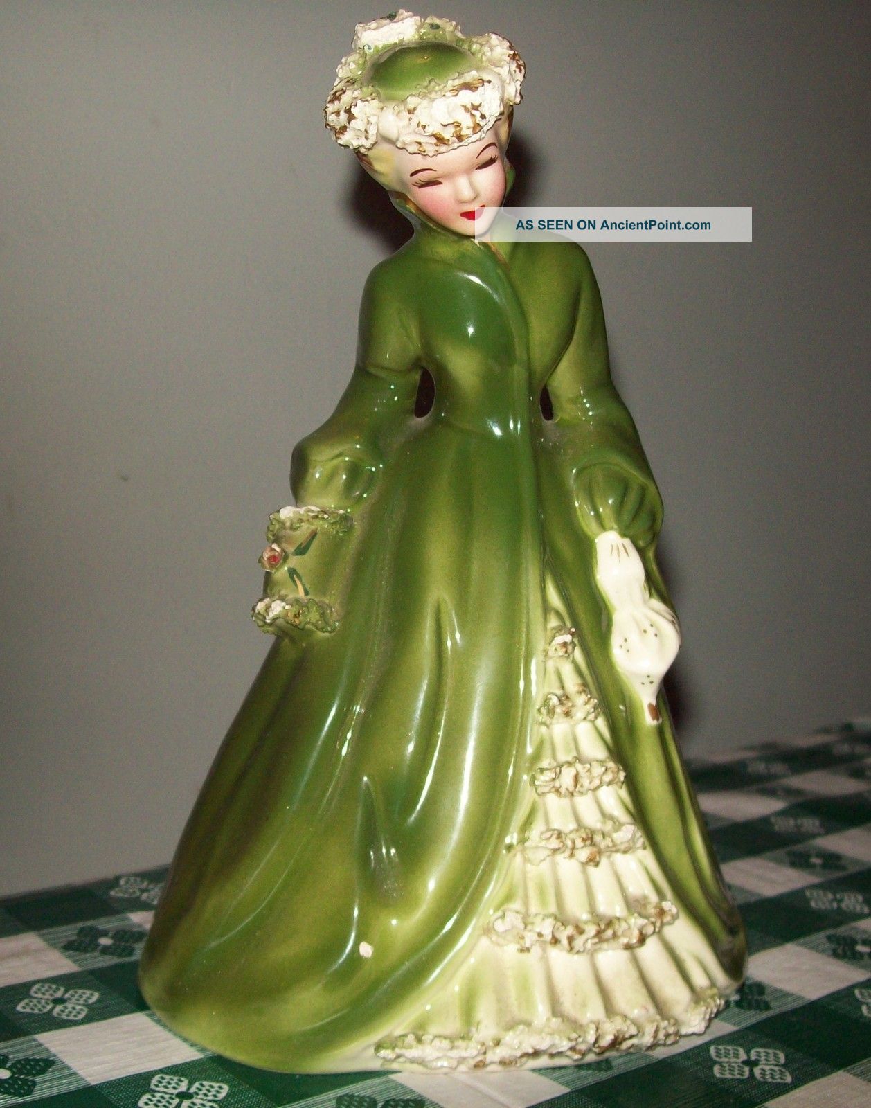 Victorian Dressed Hand Painted Porcelain ~ Woman ~ ~ Figurines photo