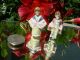 Vintage Antique Germany Porcelain Figurines Lady & Gentlemen Curtsey Pink Figurines photo 5