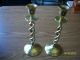 Bell Brass Candlesticks With Twisted Stems Metalware photo 1