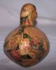 Unusual Antique Ceramic Glaze Over Floral Fabric Applique Duck Figurine Figurines photo 3