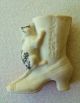 Bisque Hand Painted 1800 ' S Germany Cat & Ladies Boot Toothpick Holder 8536 Figurines photo 5