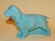 Vintage Porcelain Ceramic Shawnee Blue Pottery Spaniel Dog Figurine/planter Figurines photo 1