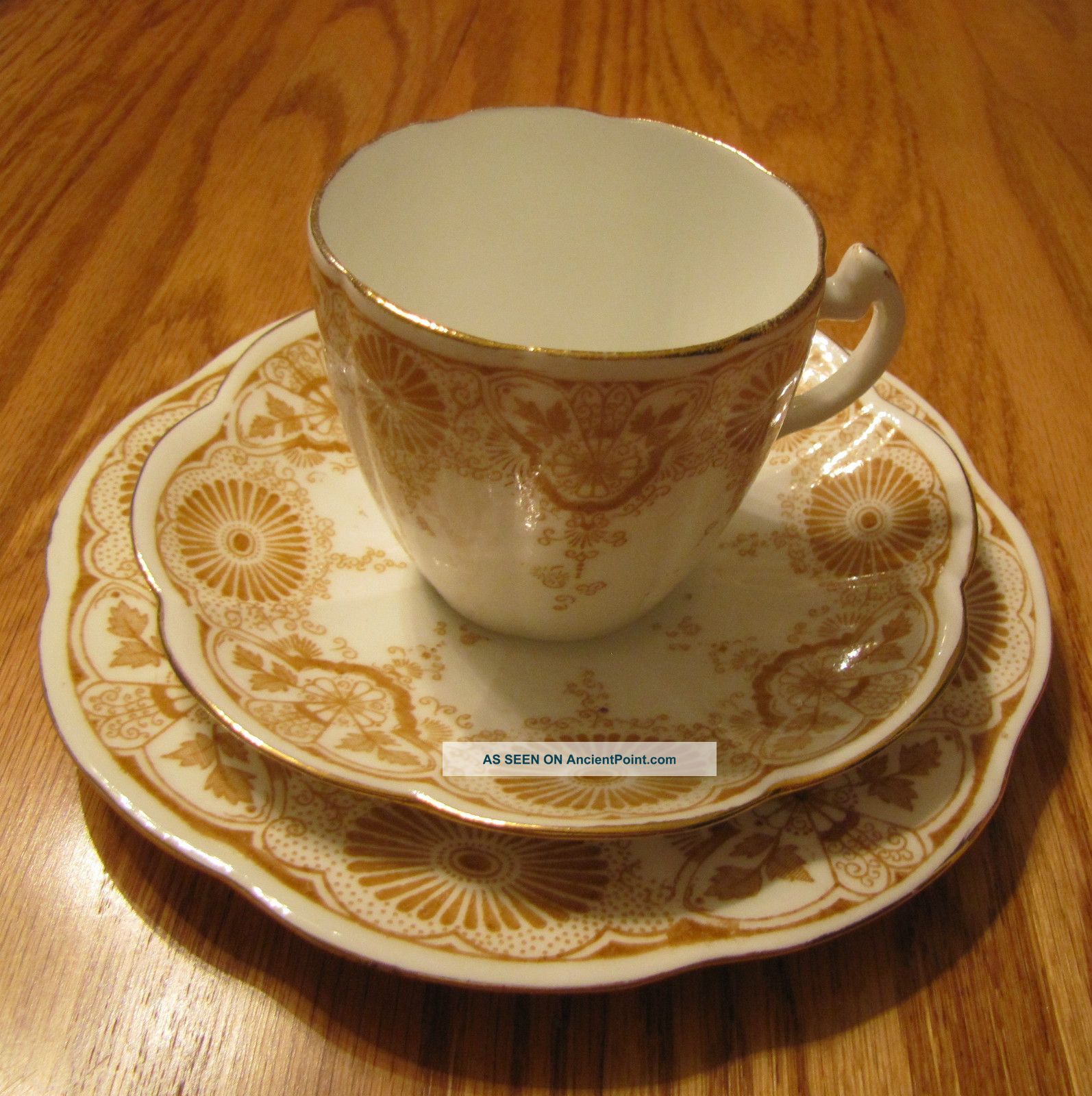 Shelley Wileman Antique Cup And Saucer Trio Ca.  1890 Cups & Saucers photo