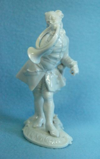 Nymphenburg Horn Blower Blanc De Chine Porcelain Figurine Man Hornblower 712 photo