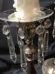Vintage Czech Clear Bobeche & Prism Set - Unique Large Bobeche Candle Holders photo 3