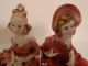 Antique Pair Victorian Ladies Fine Porcelain Figurines Made In Germany Figurines photo 1
