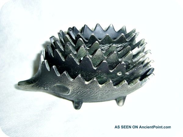 Hedgehog Five Metal Ash Trays Hagenauer Vienna Copy Metalware photo