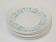 Blue Heaven Atomic Retro Plate Set Of 6 Royal China Co Plates & Chargers photo 1