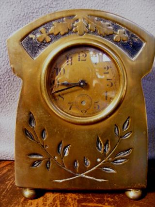 Brass/bronze Shelf Mantel Clock Antique photo
