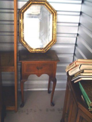 Painted Wood Frame Antique Mirror photo