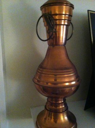 Decorative Antique Copper Jar Made In Portugal photo