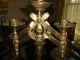Antique Ecclesiastical Brass Benediction Candelabra 7 Lights Catholic Church Pa. Metalware photo 2