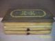 Antique~jewelry Box W/inlaid Wood,  Finger Joints,  & Cloth Lined,  2 Drawers~xlent Boxes photo 3