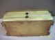 Antique~jewelry Box W/inlaid Wood,  Finger Joints,  & Cloth Lined,  2 Drawers~xlent Boxes photo 7