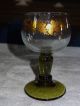 Vintage Ssg Bacchus Romer Wine Glasses W/ Gold Leaf Stem Ware Set Of 6 Stemware photo 1