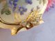 Antique Robert Hanke Porcelain Basket ~ Floral ~ Gold Gilt Bowls photo 5