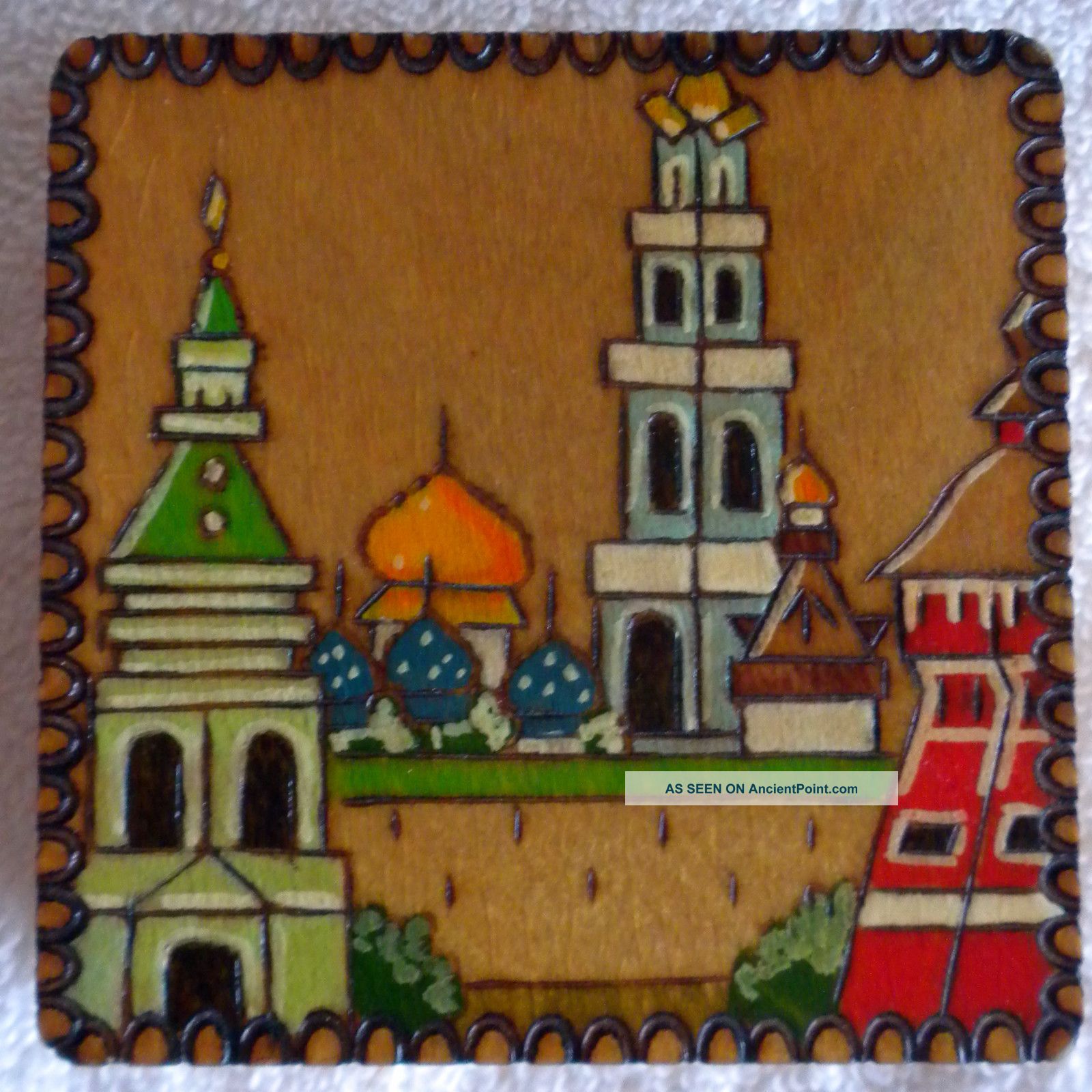 Wooden Box ~ East India Scene Taj Mahal ? ~ Boxes photo