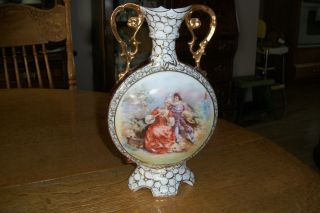 1865 - 1911 Schierholz & Son Austria Hand Painted Porcelain Vase photo