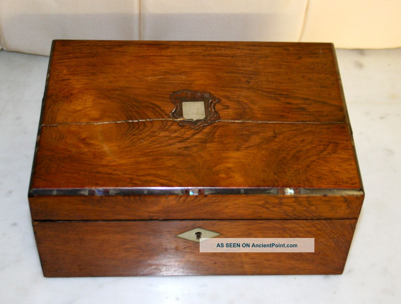 19th Century Fitted Scottish Sewing Box W/ Lift Out Top Fitted Tray Boxes photo