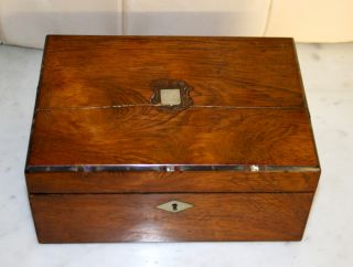 19th Century Fitted Scottish Sewing Box W/ Lift Out Top Fitted Tray photo