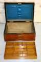 19th Century Fitted Scottish Sewing Box W/ Lift Out Top Fitted Tray Boxes photo 3