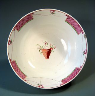 Very Fine English Soft Paste Pottery Bowl W/ Floral Decoration Ca.  1760 photo
