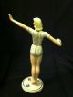 Antique German Porcelain Figurine - Young Dancing Lady Figurines photo 1