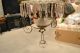 Antique Early 1800 ' S Chandelier Oil Llamp,  Hand Paint Floral Shade,  44 Prizms Lamps photo 6