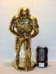 Vtg Brass Football Player Trophy Statue Hollywood Regency Man Cave Sports Fan Metalware photo 1