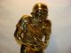 Vtg Brass Football Player Trophy Statue Hollywood Regency Man Cave Sports Fan Metalware photo 5
