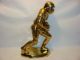 Vtg Brass Football Player Trophy Statue Hollywood Regency Man Cave Sports Fan Metalware photo 6