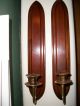 Antique Vtg Wooden Wall Sconces Other photo 1