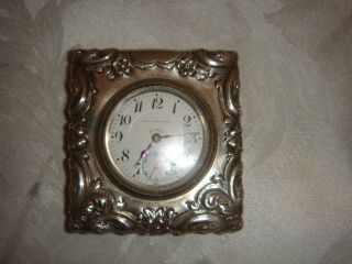 Sterling Silver Swiss 8 Day Wittnauer &co Black Starr & Frost Paperwaight Clock photo