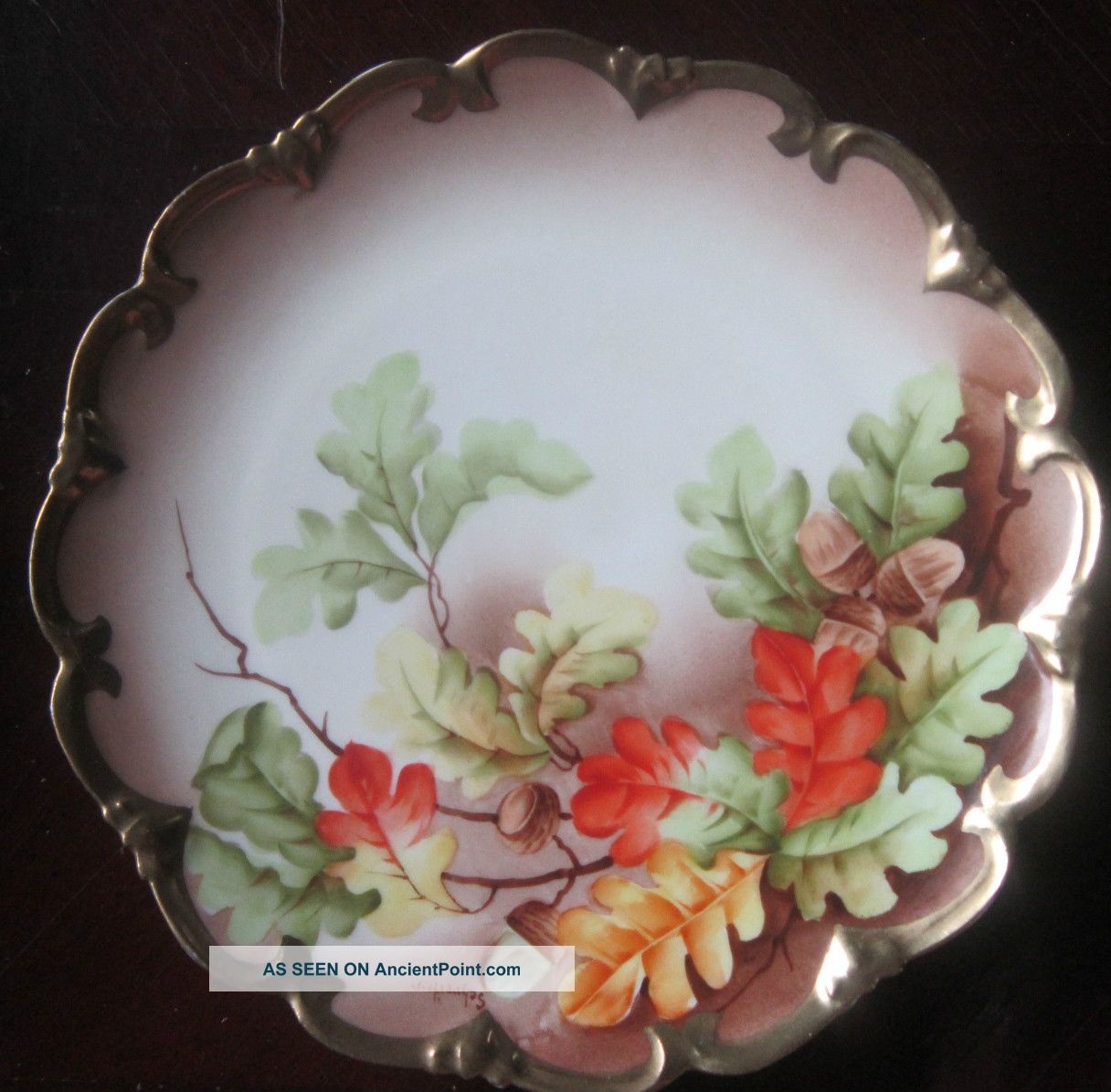 Vienna Austria Hand Painted China Porcelain Gold Trimmed Plate Plates & Chargers photo