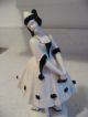 Lovely Antique Art Deco Pierrot Porcelain Figurine Lady With Mask Figurines photo 4