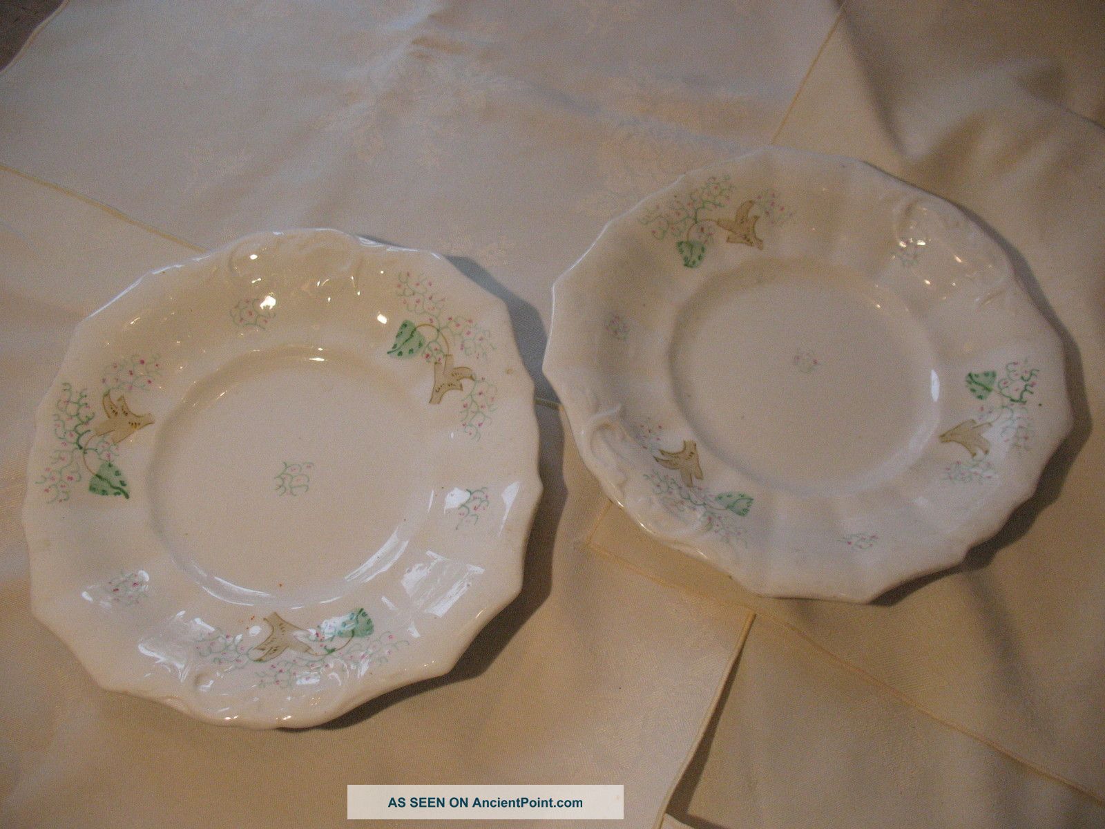 Pair Of 19th Century English Cake Plates Teapots & Tea Sets photo
