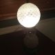 Vintage Mid Century Swag Cut Crystal Glass Table Lamp Globe Light 2 Bulbs Prism Lamps photo 2