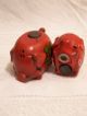 Cute Antique Stacking Pigs Salt And Pepper Shakers Rare Salt & Pepper Shakers photo 2