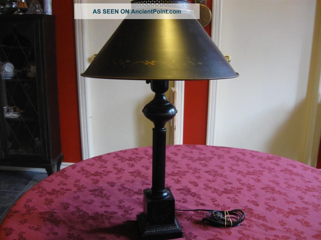 A Vintage French Tole Lamp Laurel Design Lamps photo